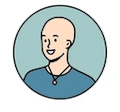 A line drawing of a man